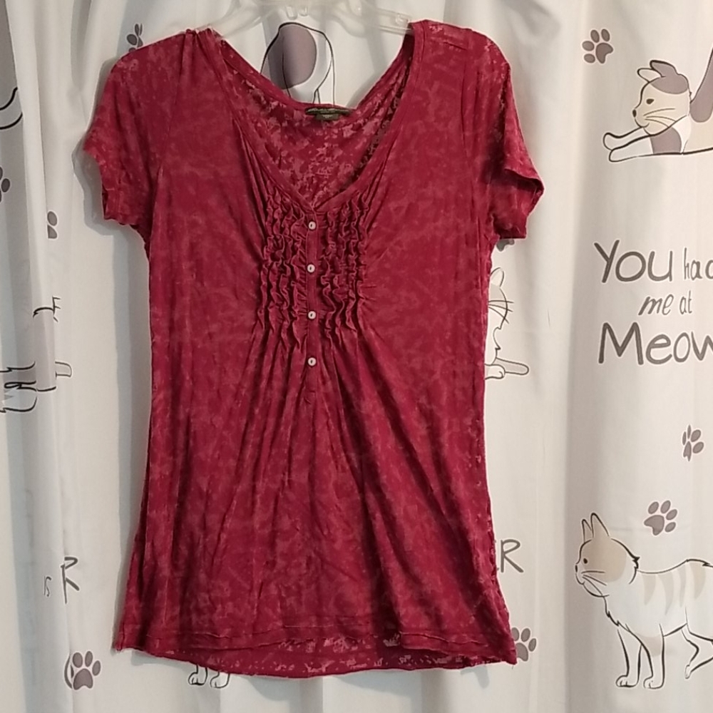 Pink burnout tee -medium/tall
